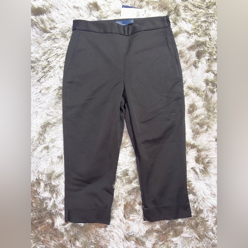 Polo by Ralph Lauren Women's 3/1 Concept Black Dress Capri Pant Size 2 NWT